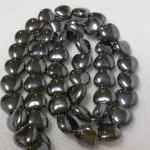Valentine Beads Hematite Glass Heart Beads