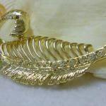 Vintage Feather Brooch Pin