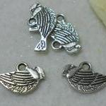 Antique Silver Bird Pendant Charms (lot Of 5)