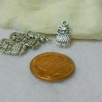 Antique Silver Owl Charms (lot Of 6)