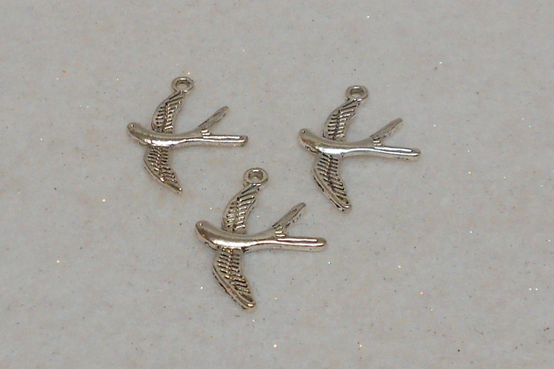 Bird Charms Silver Bird Charms Lot Of 3